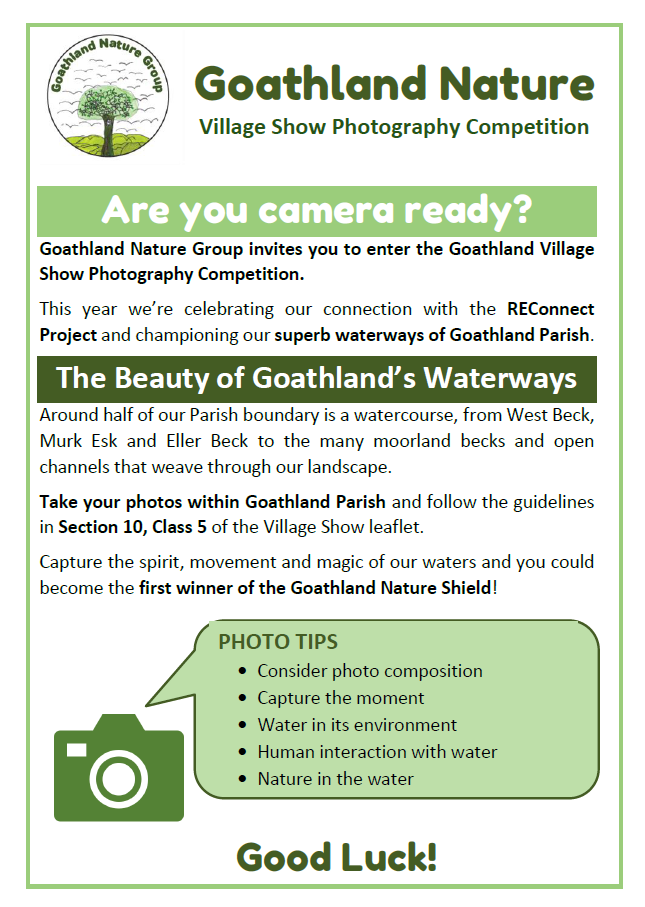 Goathland Village Show 2026 Photography competition - The Beauty of Goathland's Waterways