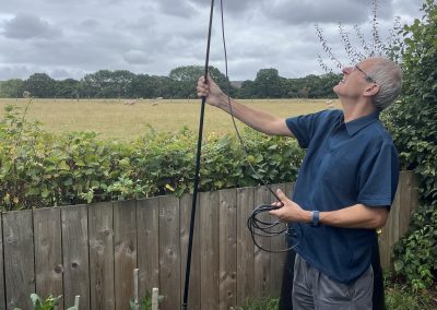 Bat detector being placed